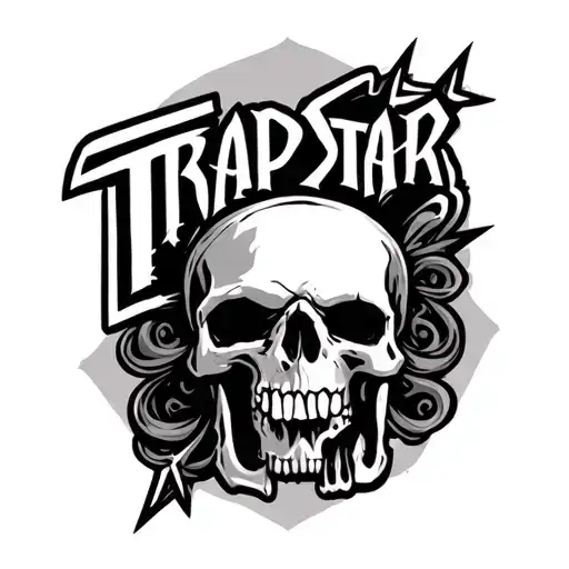 trapstar brand logo tattoo design idea