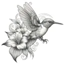 humming-bird tattoo design idea