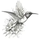 humming-bird tattoo design idea
