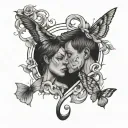 Domestic violence dispute tattoo design idea