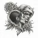 Domestic violence dispute tattoo design idea