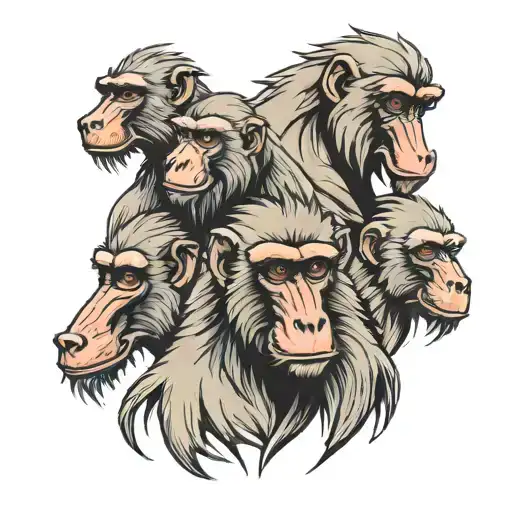 BABOON PLATOON tattoo design idea