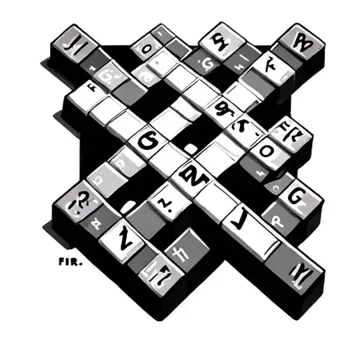 crossword tattoo design idea
