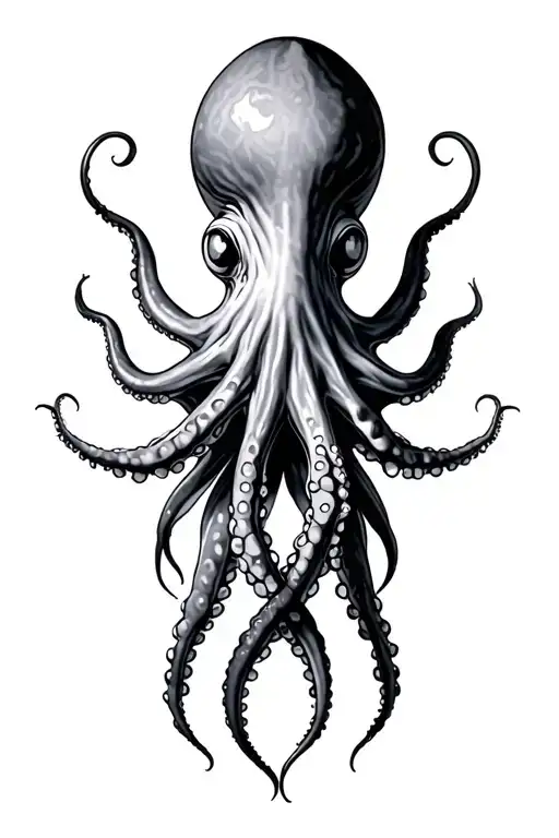 Black Octopus tattoo design idea