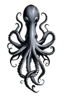 Black Octopus tattoo design idea