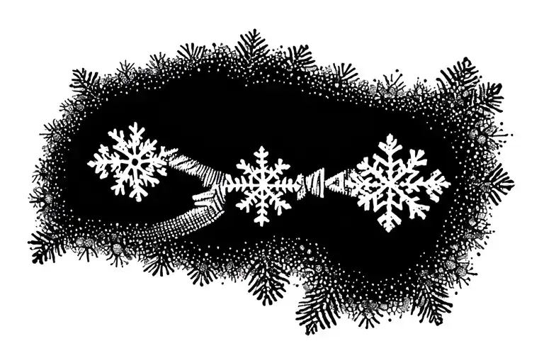 Snowflake tattoo design idea