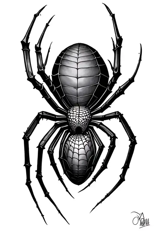 Elbow Spider Web tattoo design idea