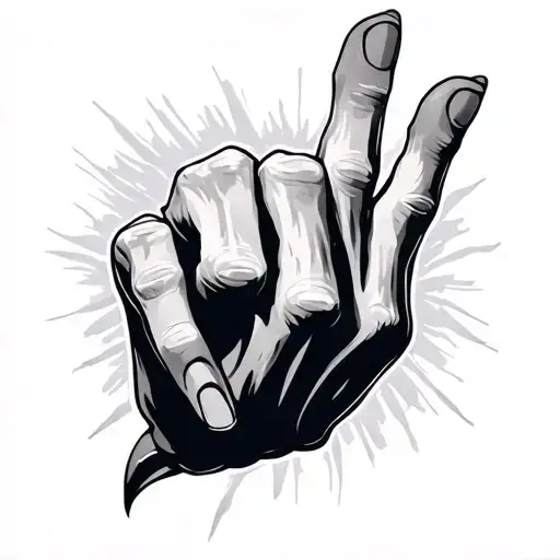 Middle Finger tattoo design idea