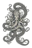 kraken tattoo design idea