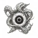 interstellar black hole tattoo design idea