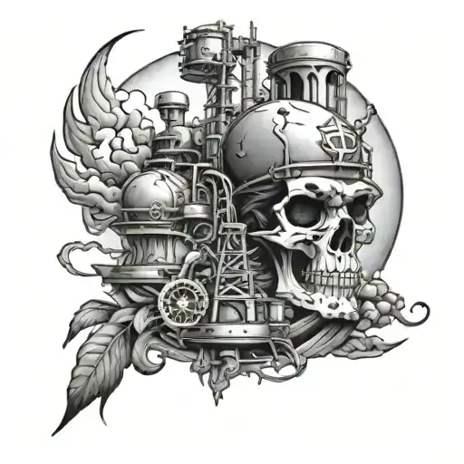 refinery houston texas  tattoo design idea