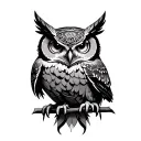 Athena Owl tattoo design idea