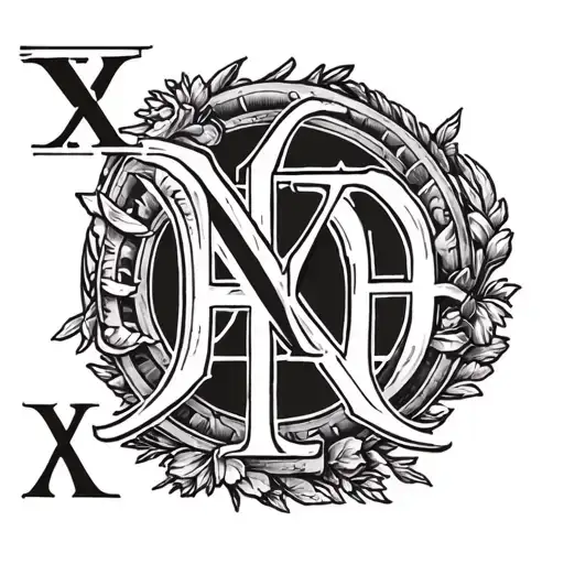 Roman numeral one with the name Anthony on it  tattoo design idea