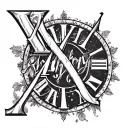 Roman numeral one with the name Anthony on it  tattoo design idea
