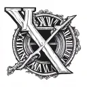 Roman numeral one with the name Anthony on it  tattoo design idea