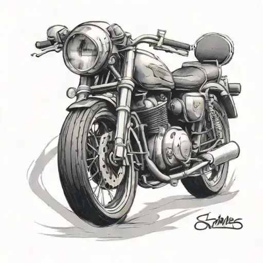 Motorbike tattoo design idea