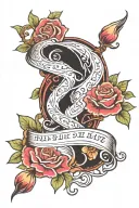 bible scripture verses flowing tattoo design idea