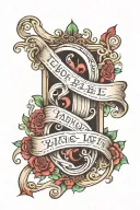 bible scripture verses flowing tattoo design idea