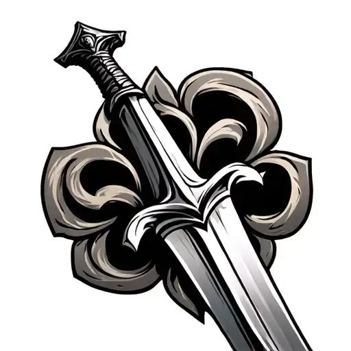 Irish Sword tattoo design idea