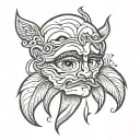 crying face tattoo design idea