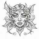 crying face tattoo design idea