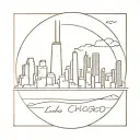 chicago skyline tattoo design idea