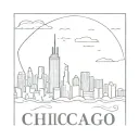 chicago skyline tattoo design idea