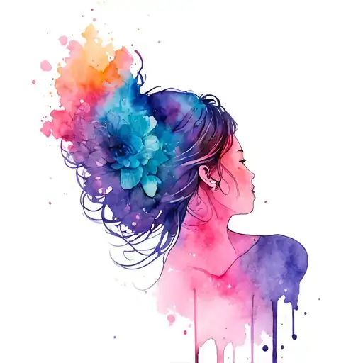strong women adhd tattoo design idea
