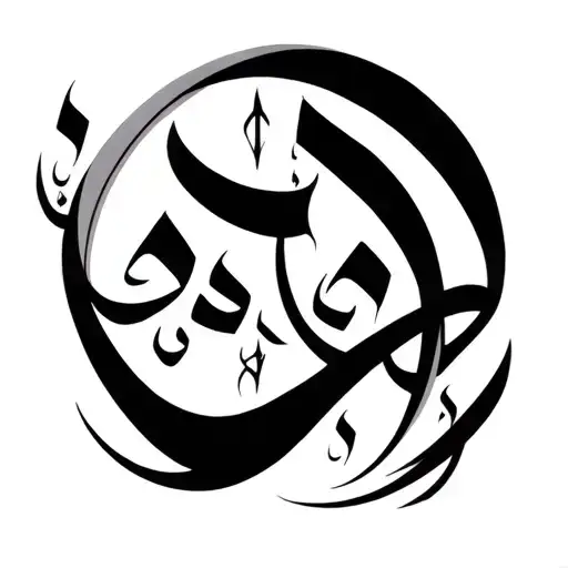 Arabic calligraphy tattoo for strength tattoo design idea