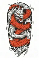 dragon wrapping tattoo design idea