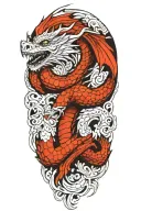 dragon wrapping tattoo design idea