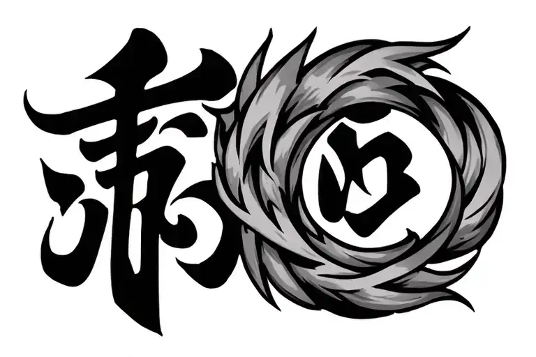 Life and death kanji tattoo tattoo design idea