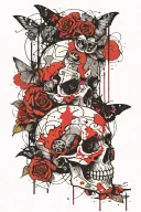 memento mori tattoo design idea