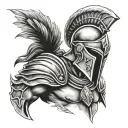spartan warrior tattoo design idea