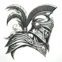 spartan warrior tattoo design idea