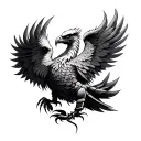 Scorpio Eagle Phoenix tattoo design idea