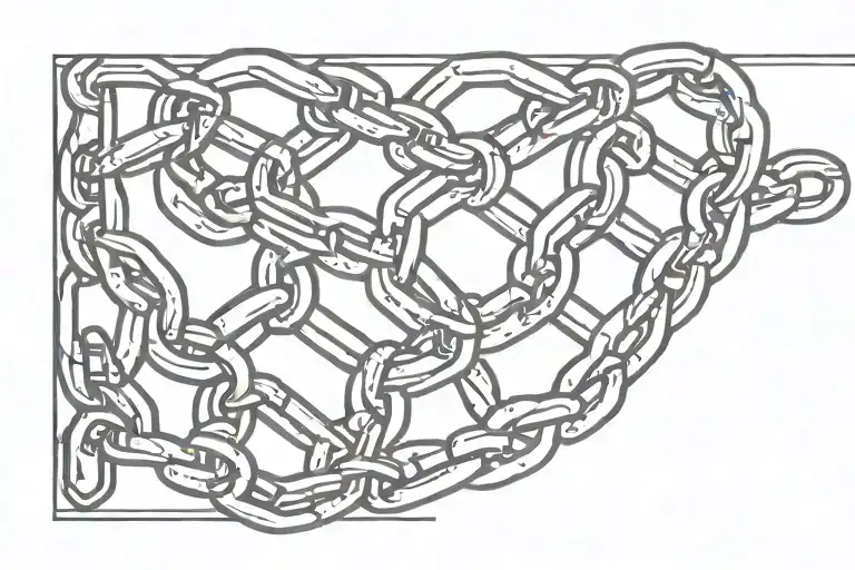 chain link tattoo design idea