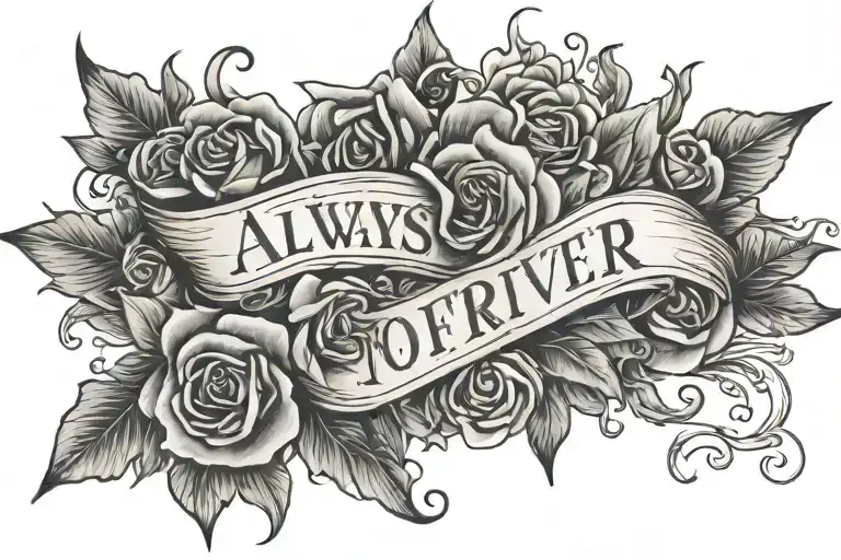 always and forever tattoo design idea