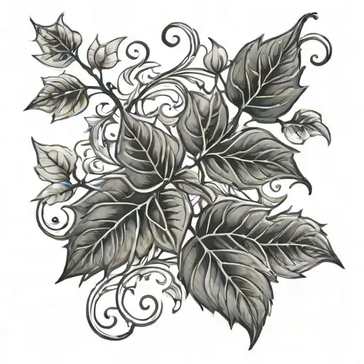ivy vine tattoo design idea