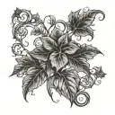 ivy vine tattoo design idea