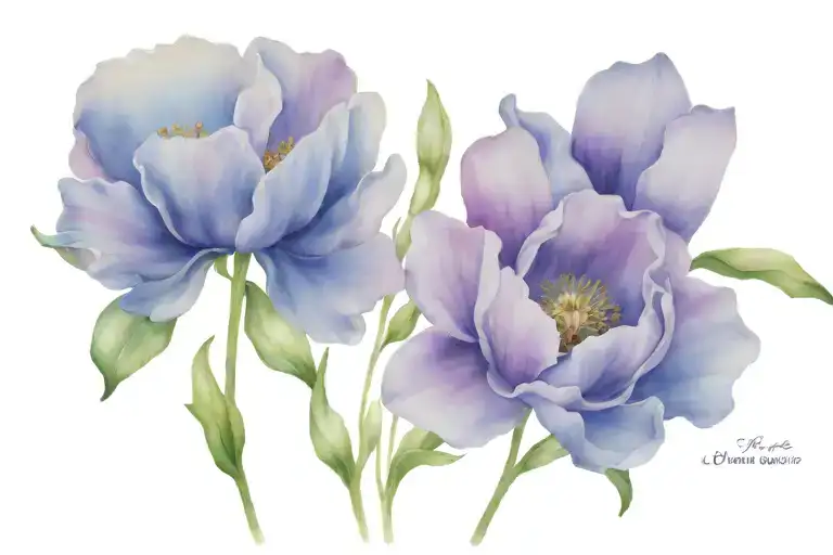 3 daughters birth flowers for feb and nov.  2 daughter born in Feb tattoo design idea