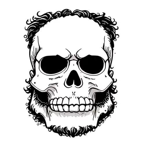 Barry white simpsons skull tattoo design idea