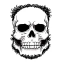 Barry white simpsons skull tattoo design idea