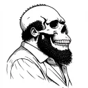 Barry white simpsons skull tattoo design idea