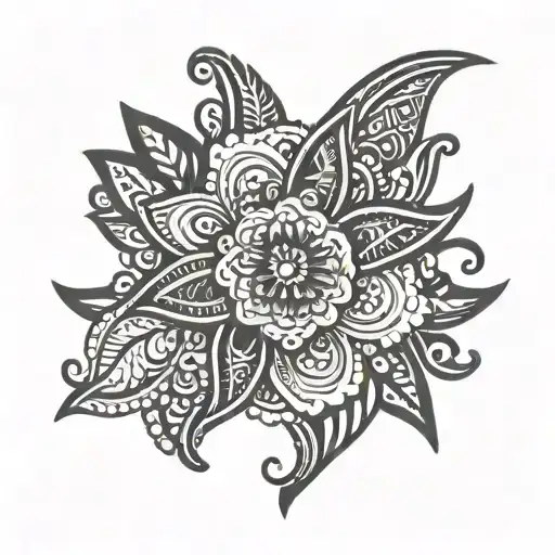 Mehndi tattoo design idea
