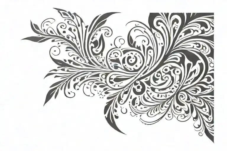 Perfectly Imperfect curved tattoo design idea