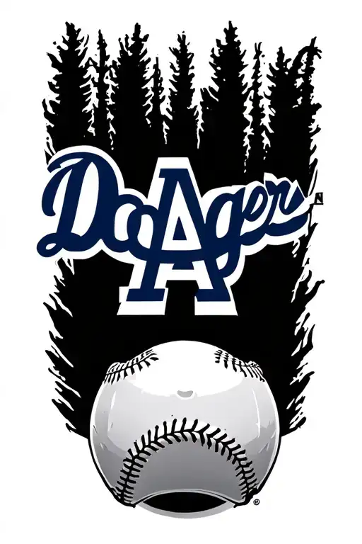 LA dodgers logo tattoo design idea