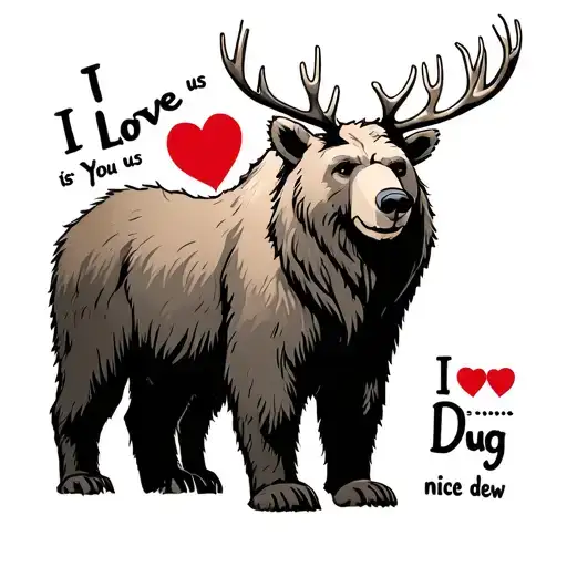 The Elks From Brother Bear Saying "I Love You'lig Dug" and "I love us nice dew" tattoo design idea