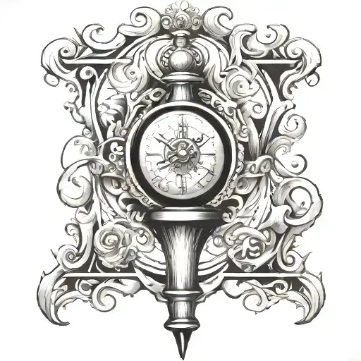 pendulum swinging tattoo design idea