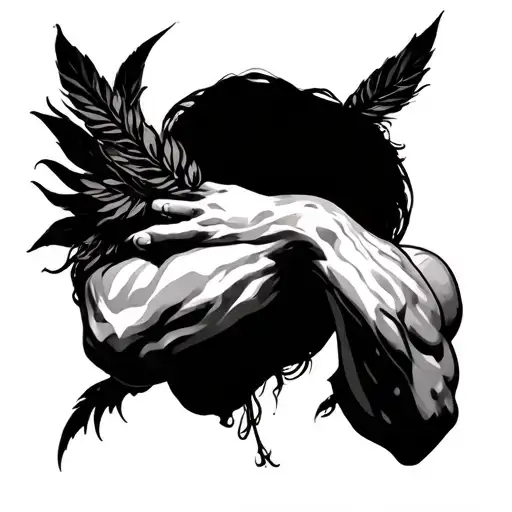 Jastrząb on the triceps tattoo design idea